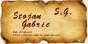 Stojan Gabrić vizit kartica